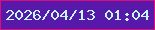 文字の大きさ：2、枠の色：da0d7a、背景の色：5819ab、文字の色：c3f8f8 無料ブログパーツのブログ時計