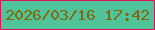 文字の大きさ：3、枠の色：da125d、背景の色：51c399、文字の色：85660c 無料ブログパーツのブログ時計