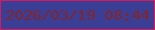 文字の大きさ：3、枠の色：da195a、背景の色：3a3e94、文字の色：82252e 無料ブログパーツのブログ時計