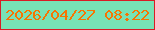 文字の大きさ：4、枠の色：da1b24、背景の色：78e2b5、文字の色：f77402 無料ブログパーツのブログ時計