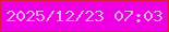 文字の大きさ：3、枠の色：da1b3f、背景の色：ef00e2、文字の色：e2abe0 無料ブログパーツのブログ時計