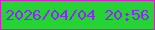 文字の大きさ：1、枠の色：da1bcf、背景の色：26d335、文字の色：9224fd 無料ブログパーツのブログ時計