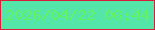 文字の大きさ：4、枠の色：da1d3b、背景の色：54e5a8、文字の色：64f263 無料ブログパーツのブログ時計
