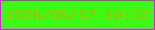 文字の大きさ：5、枠の色：da1ee2、背景の色：3bfa17、文字の色：acbc04 無料ブログパーツのブログ時計