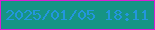 文字の大きさ：1、枠の色：da1fd3、背景の色：169485、文字の色：2396dd 無料ブログパーツのブログ時計