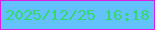 文字の大きさ：2、枠の色：da1fe8、背景の色：63c1fc、文字の色：35d771 無料ブログパーツのブログ時計