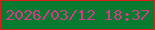 文字の大きさ：5、枠の色：da201d、背景の色：087b31、文字の色：d43a88 無料ブログパーツのブログ時計