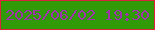 文字の大きさ：4、枠の色：da223b、背景の色：309b06、文字の色：9f32ab 無料ブログパーツのブログ時計