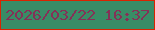 文字の大きさ：4、枠の色：da2300、背景の色：398c66、文字の色：853157 無料ブログパーツのブログ時計