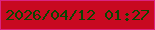 文字の大きさ：1、枠の色：da2381、背景の色：c80921、文字の色：0a4602 無料ブログパーツのブログ時計