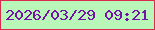 文字の大きさ：3、枠の色：da2c50、背景の色：b8f7b7、文字の色：7412aa 無料ブログパーツのブログ時計