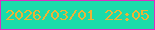 文字の大きさ：1、枠の色：da2fc3、背景の色：1bdbaa、文字の色：edb335 無料ブログパーツのブログ時計