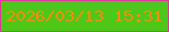 文字の大きさ：1、枠の色：da3998、背景の色：4ec71b、文字の色：fa8d07 無料ブログパーツのブログ時計