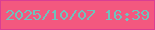 文字の大きさ：4、枠の色：da3e93、背景の色：f3587f、文字の色：6fc3bc 無料ブログパーツのブログ時計