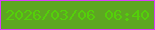 文字の大きさ：2、枠の色：da3ef9、背景の色：5da721、文字の色：54d00a 無料ブログパーツのブログ時計