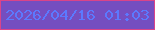 文字の大きさ：1、枠の色：da4489、背景の色：754ec0、文字の色：5c79fe 無料ブログパーツのブログ時計