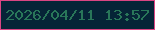 文字の大きさ：2、枠の色：da4583、背景の色：062437、文字の色：297659 無料ブログパーツのブログ時計