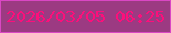 文字の大きさ：5、枠の色：da47c4、背景の色：9c3a82、文字の色：fc0f7b 無料ブログパーツのブログ時計