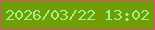文字の大きさ：1、枠の色：da4e78、背景の色：719e03、文字の色：9cf485 無料ブログパーツのブログ時計