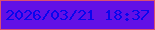文字の大きさ：3、枠の色：da4f71、背景の色：6210e6、文字の色：0806ee 無料ブログパーツのブログ時計