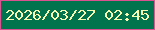 文字の大きさ：2、枠の色：da5390、背景の色：01744d、文字の色：f8fdb2 無料ブログパーツのブログ時計