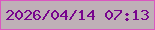 文字の大きさ：3、枠の色：da57bf、背景の色：bfb0b7、文字の色：78058d 無料ブログパーツのブログ時計