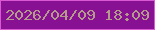 文字の大きさ：2、枠の色：da58d1、背景の色：881193、文字の色：b39a8a 無料ブログパーツのブログ時計