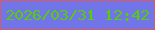 文字の大きさ：1、枠の色：da5b5f、背景の色：7275e7、文字の色：56ce06 無料ブログパーツのブログ時計