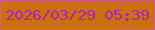 文字の大きさ：1、枠の色：da5b8a、背景の色：c9710c、文字の色：b71db2 無料ブログパーツのブログ時計