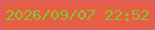 文字の大きさ：5、枠の色：da5c86、背景の色：e75f42、文字の色：89c233 無料ブログパーツのブログ時計