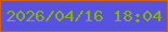 文字の大きさ：5、枠の色：da5e00、背景の色：5853de、文字の色：8eaf0b 無料ブログパーツのブログ時計