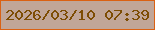 文字の大きさ：2、枠の色：da6113、背景の色：c1a698、文字の色：7d4d04 無料ブログパーツのブログ時計