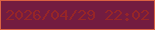 文字の大きさ：3、枠の色：da6242、背景の色：731c40、文字の色：972527 無料ブログパーツのブログ時計