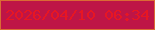 文字の大きさ：4、枠の色：da6b34、背景の色：be1546、文字の色：e71623 無料ブログパーツのブログ時計