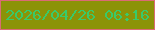 文字の大きさ：4、枠の色：da6b75、背景の色：8b9308、文字の色：39ca69 無料ブログパーツのブログ時計