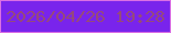 文字の大きさ：2、枠の色：da6fe4、背景の色：7924ec、文字の色：95497c 無料ブログパーツのブログ時計