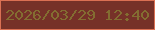 文字の大きさ：5、枠の色：da7053、背景の色：763128、文字の色：836d31 無料ブログパーツのブログ時計
