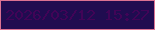 文字の大きさ：3、枠の色：da7292、背景の色：200c50、文字の色：410457 無料ブログパーツのブログ時計
