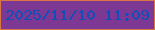 文字の大きさ：1、枠の色：da7546、背景の色：7d3893、文字の色：114eb7 無料ブログパーツのブログ時計