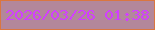 文字の大きさ：3、枠の色：da7640、背景の色：b3879b、文字の色：d23ffe 無料ブログパーツのブログ時計