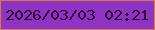 文字の大きさ：3、枠の色：da793b、背景の色：8d34c4、文字の色：330730 無料ブログパーツのブログ時計