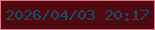 文字の大きさ：3、枠の色：da7989、背景の色：50090e、文字の色：1c4b6a 無料ブログパーツのブログ時計