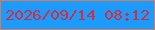 文字の大きさ：2、枠の色：da7a57、背景の色：1b9cfc、文字の色：d42c3d 無料ブログパーツのブログ時計