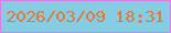文字の大きさ：3、枠の色：da7de4、背景の色：86cce2、文字の色：e2793c 無料ブログパーツのブログ時計