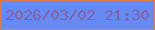 文字の大きさ：5、枠の色：da7f4e、背景の色：6689f3、文字の色：815fa1 無料ブログパーツのブログ時計