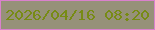 文字の大きさ：4、枠の色：da81cd、背景の色：969179、文字の色：778b14 無料ブログパーツのブログ時計