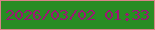 文字の大きさ：1、枠の色：da8388、背景の色：298c23、文字の色：9d1575 無料ブログパーツのブログ時計