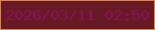 文字の大きさ：3、枠の色：da844b、背景の色：671a24、文字の色：85115d 無料ブログパーツのブログ時計