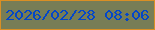 文字の大きさ：1、枠の色：da8f24、背景の色：777d56、文字の色：0346c9 無料ブログパーツのブログ時計