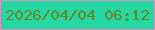 文字の大きさ：2、枠の色：da91c5、背景の色：25d7a3、文字の色：698627 無料ブログパーツのブログ時計